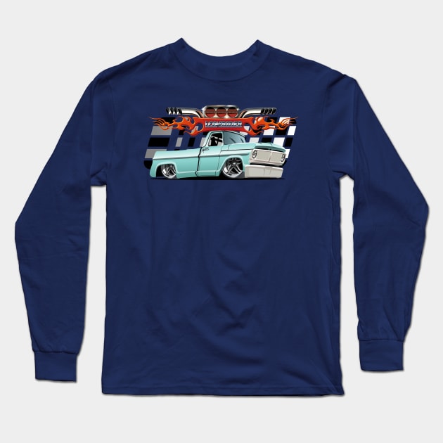 Cartoon car lowrider Long Sleeve T-Shirt by Mechanik